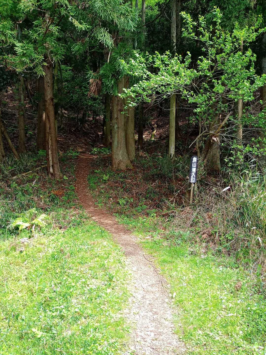 駐車場の前に登山口があります