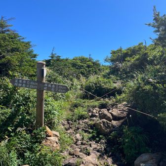 分岐、後烏帽子岳方面は通行止