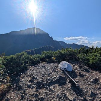 登山道笹が刈り込みされてとても助かりました🙏
草刈機置いてありました😊