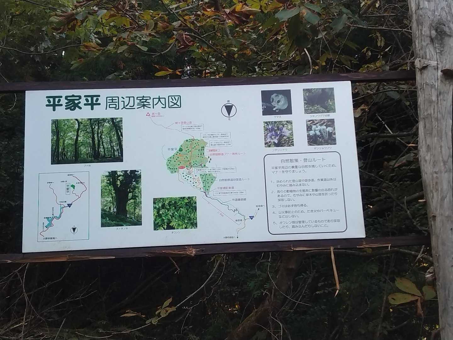 平家平の案内看板。