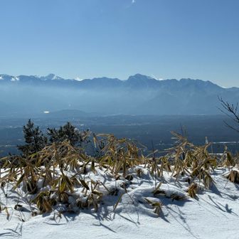南アルプス見ながら至福のランチタイム🥪☕️