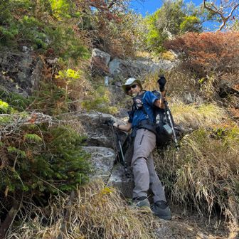 千鳥返し
急な場所