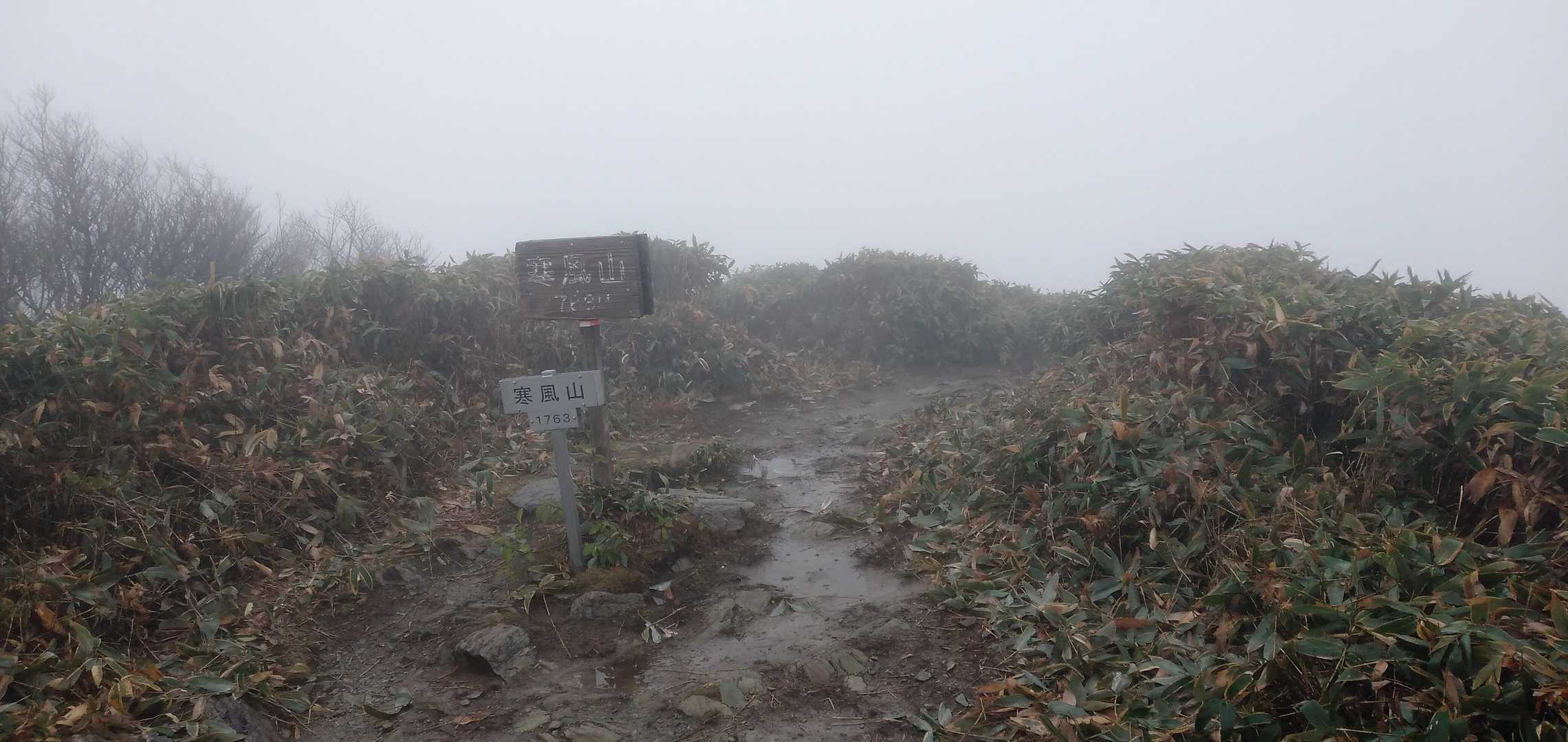 笹ヶ峰から寒風山まで長く感じた。やっとたどり着いた気分。
これ以降写真を撮る余裕がなくなってしまう。