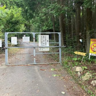 左端から柵を開けて通れます