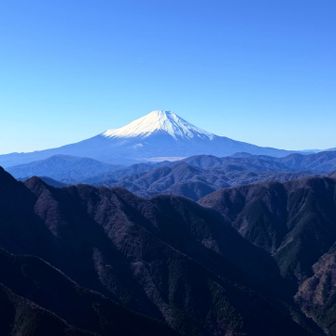 袖平山を少し下った場所からの
富士山ドーン🗻