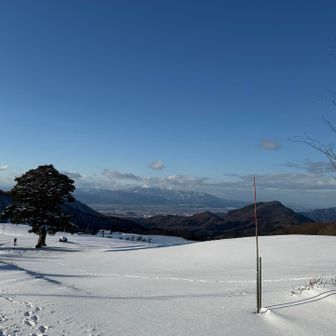 スキー場に戻ってきました
葉山が見えてる？