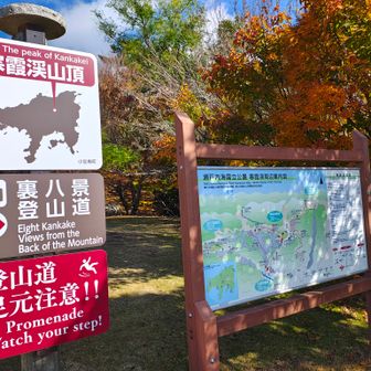 裏八景登山道で降りようと向かうが全体図を見て、やはり先ほど四望頂から降りる方が岩の間が通れそうで下山を変更