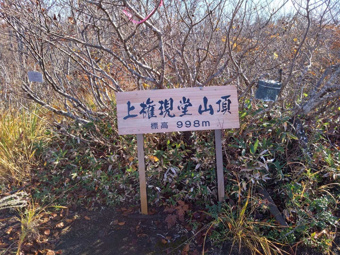 上権現堂山山頂到着＼(^o^)／

ここは見晴らしは良くないです