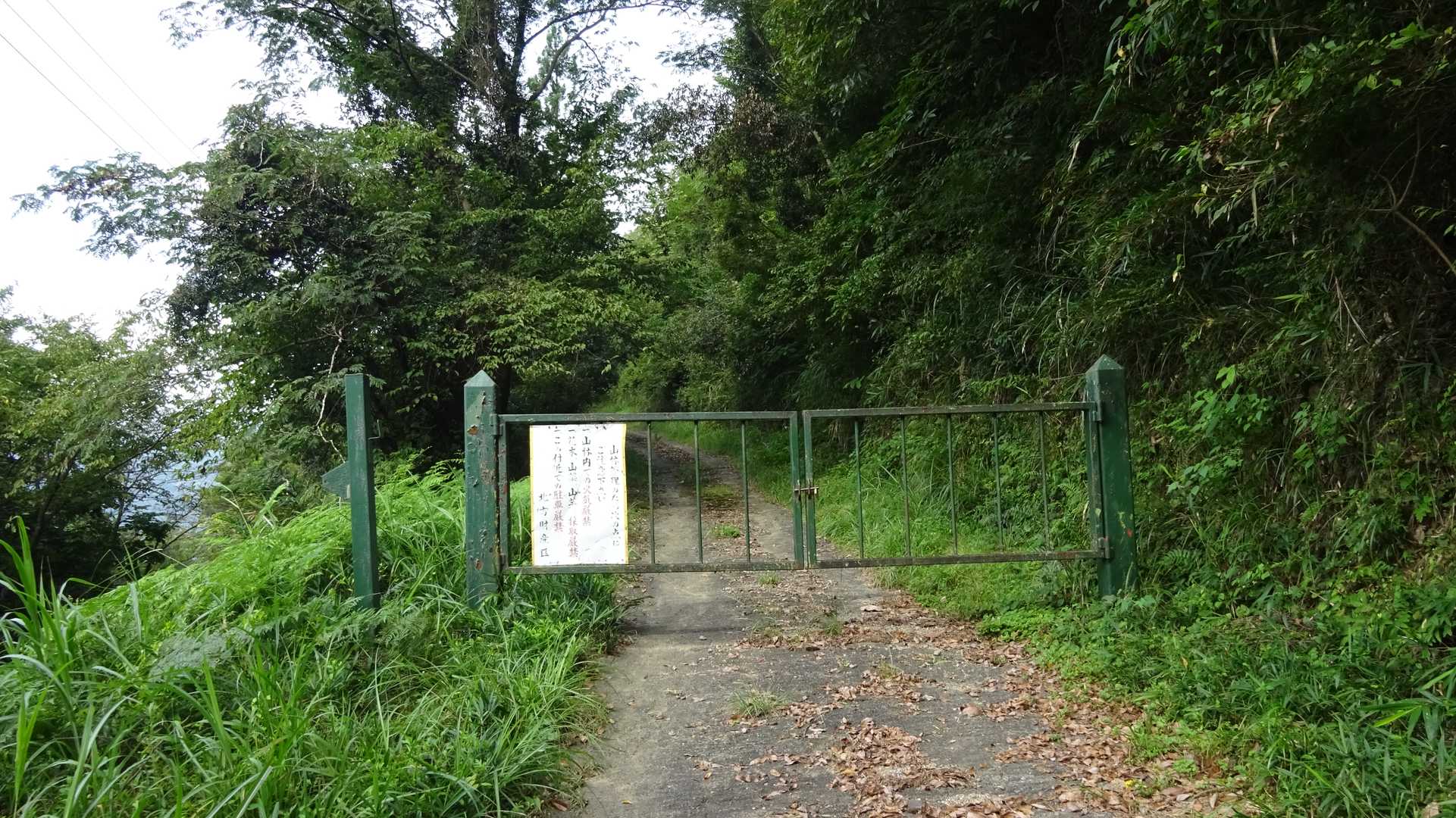 仁坂坂峠(281m)　ゲート左横よりするりと...🚶‍♂️