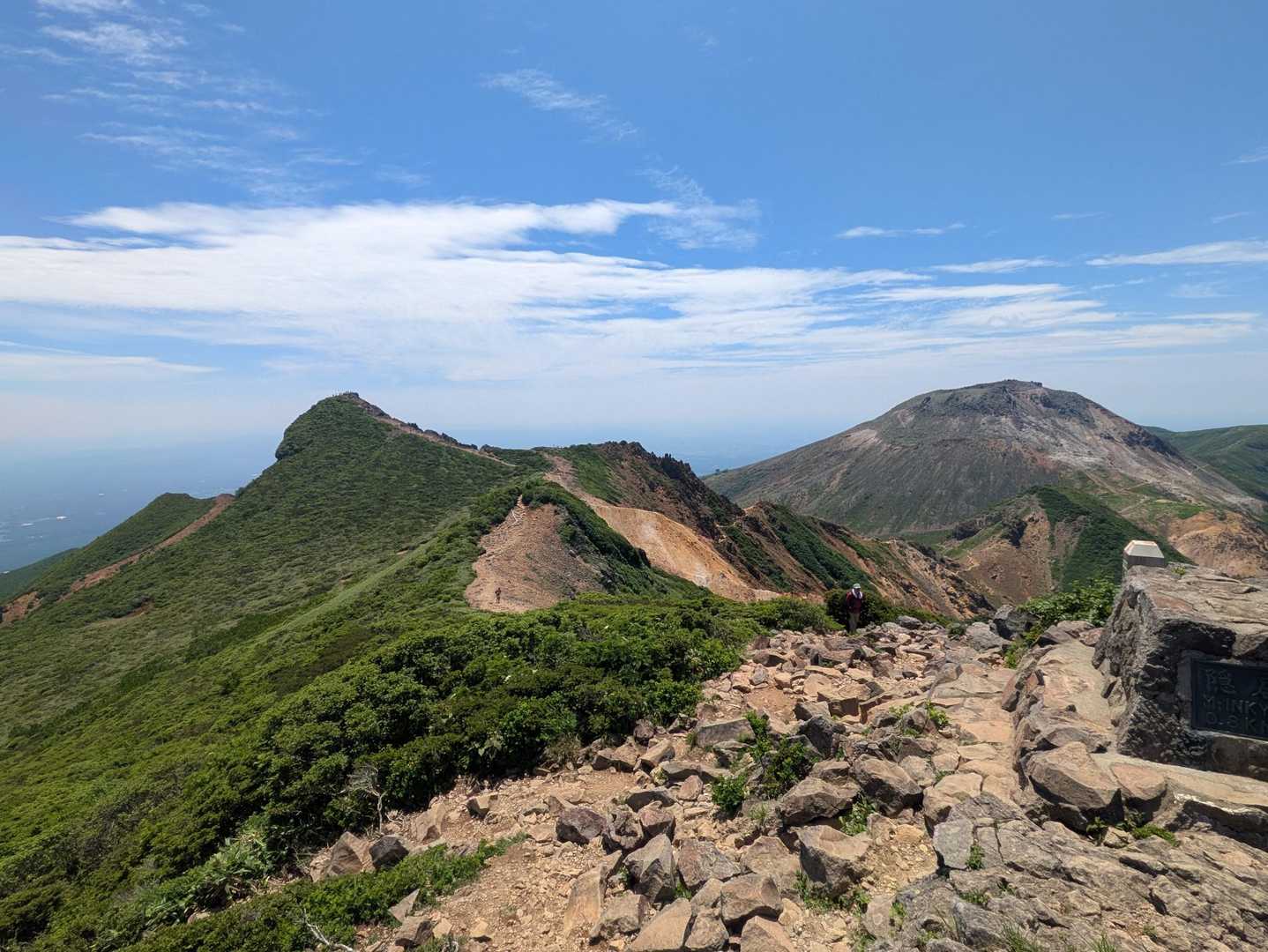 峠の茶屋登山口-朝日の肩-朝日岳-熊見曽根-1900m峰- 往復コースの写真