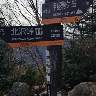 双児山　北沢峠まで70分　少し安心