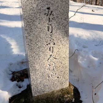 ちょっと下ったところに石碑
みどりまつり発祥の地