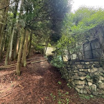 修道院脇に着地✨取り付きです
