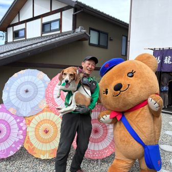 ぽすくまくんとももちゃんと3人の3shot