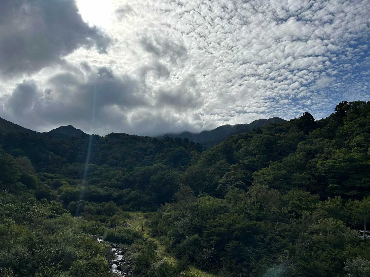 上の方は雲が掛かってる☁️