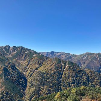 初めて火打山の天狗の庭まできた時、山の静かな空気に驚いた。気持ちが落ち着く。
この日も静か。

遠くには水晶岳、かっこいいなぁ。