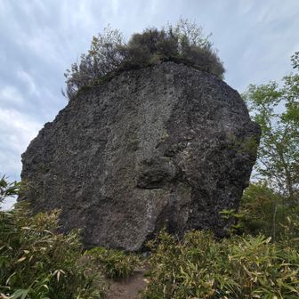 天狗岩　良く見ると顔が、、、見えるのは私だけ？