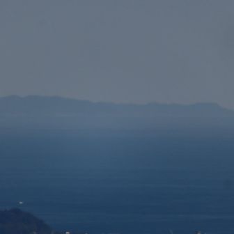 つつじ山から房総半島のズームアップ