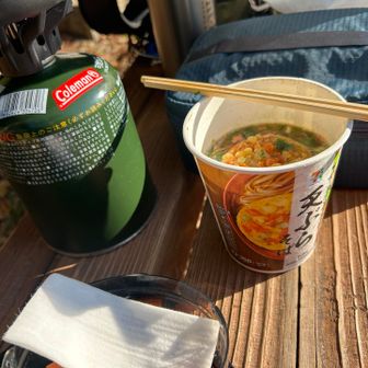 今日は天そば。