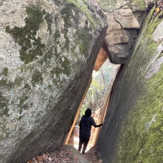 ここが落ちない岩かと思ったら
もう少し降らなきゃいけなかった💦