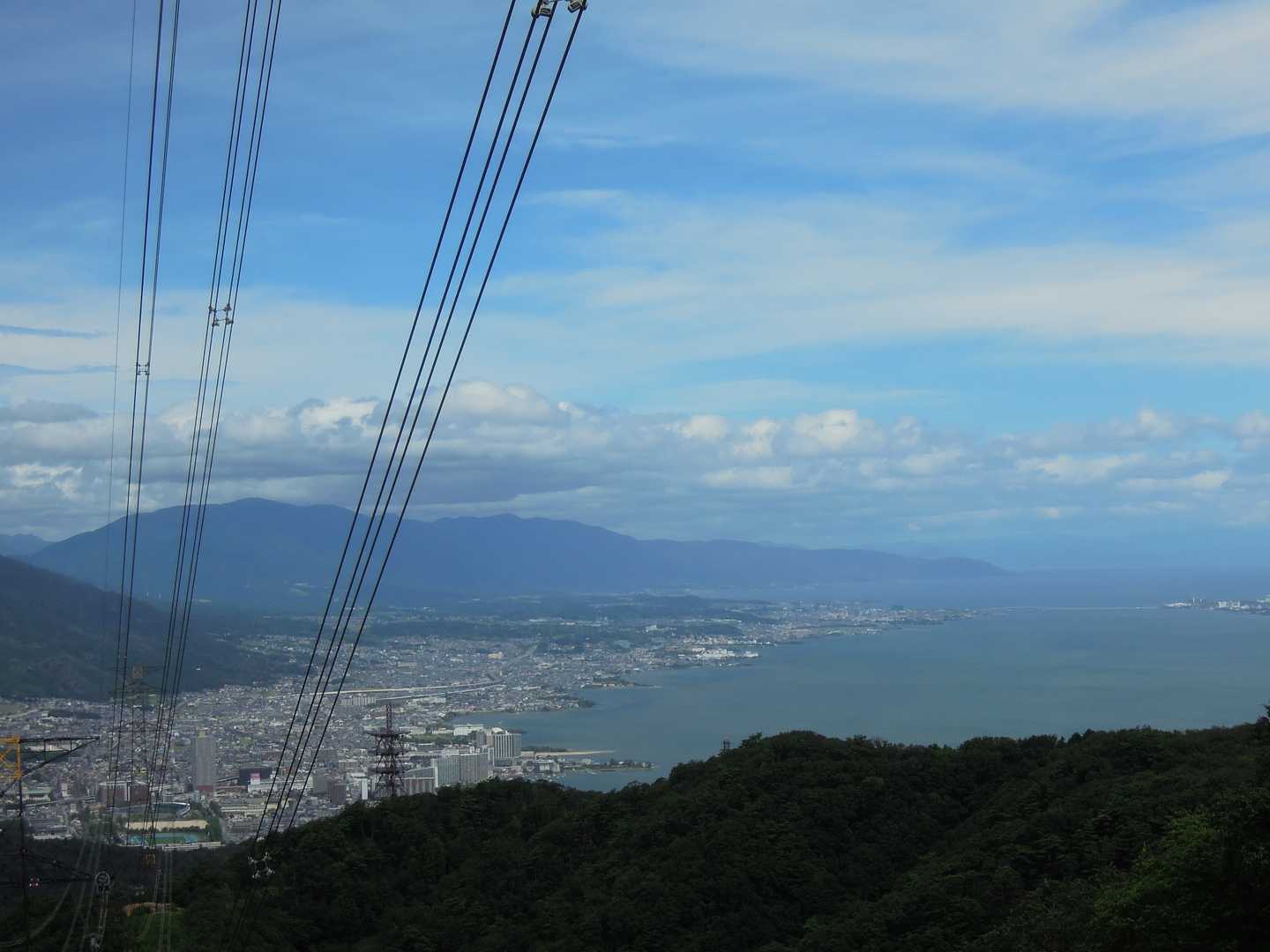 蓬莱山から比良山系と琵琶湖💙