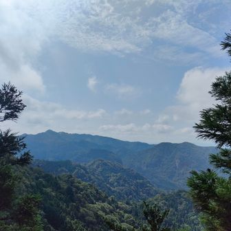 岳滅鬼方面の稜線