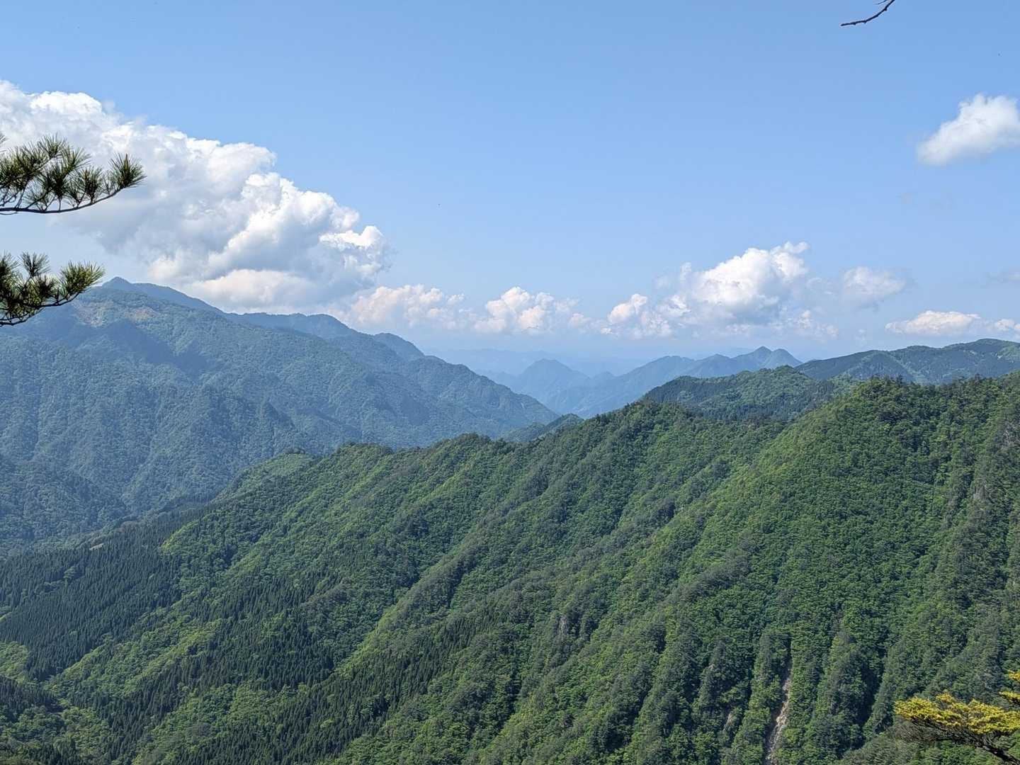途中から見えた景色に励まされる