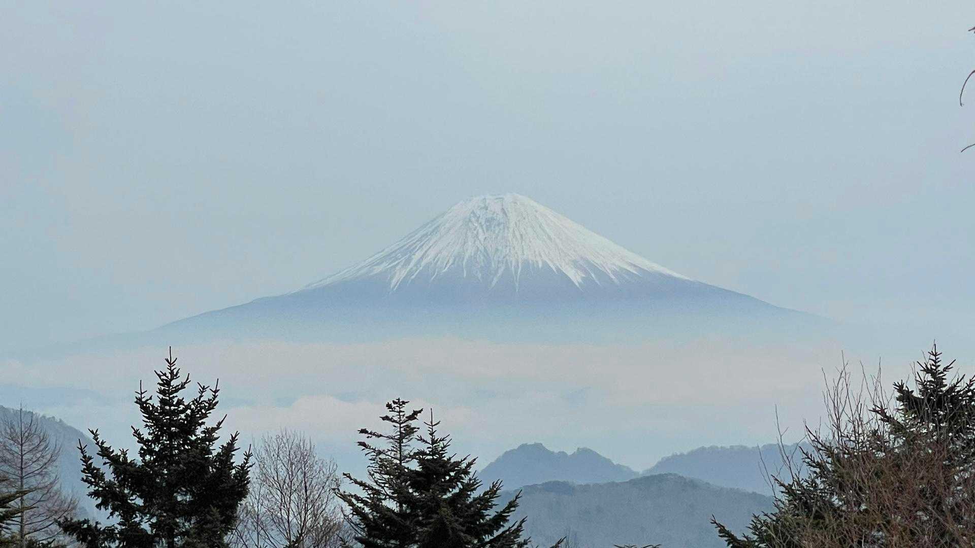 山伏から初めて富士山見えた
今日の富士山は浮世絵風