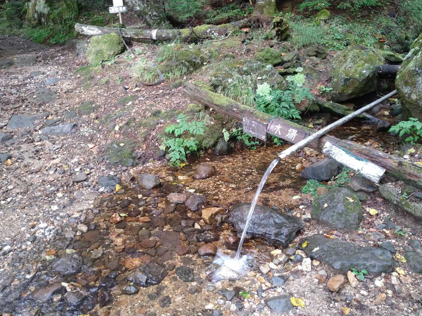 水場。帰りにペットボトル満タンにさせてもらいました😊