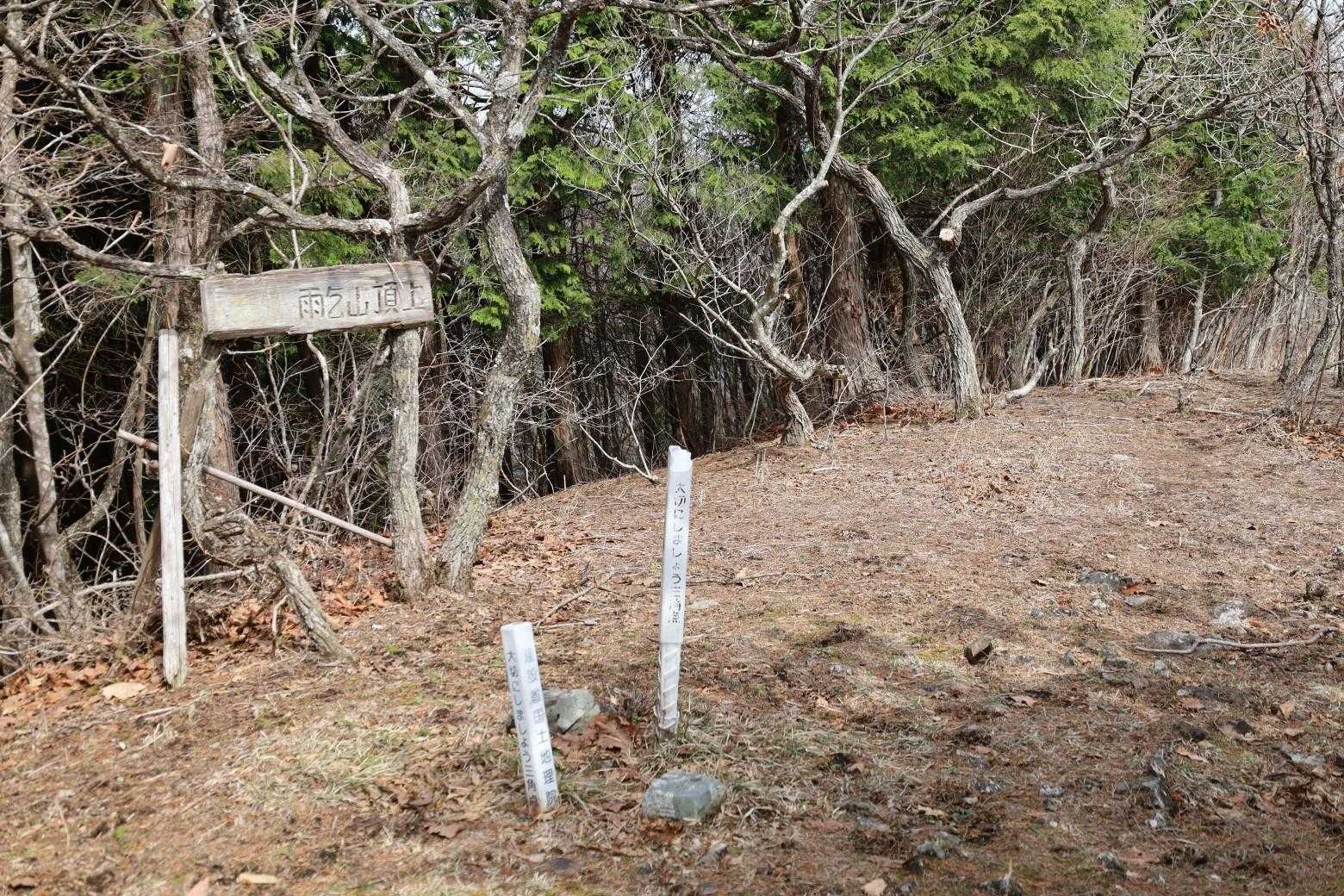 雨乞山 山頂  
展望は良くないが、開けている