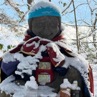 今年の姥神様は笑いかけてくれてるみたい☺️