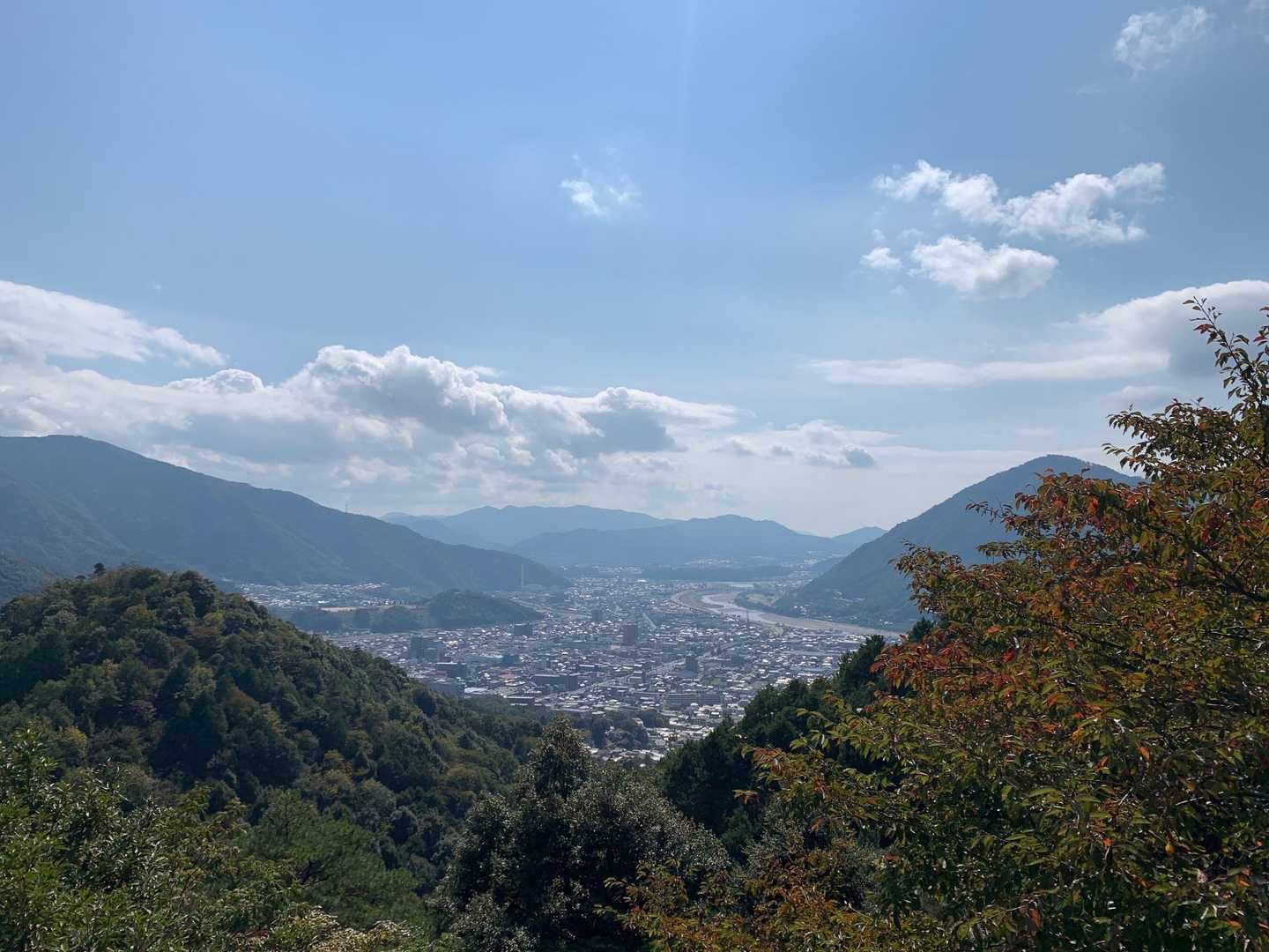 展望台到着
可部の町
