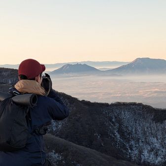 阿蘇五岳と自分。（笑）