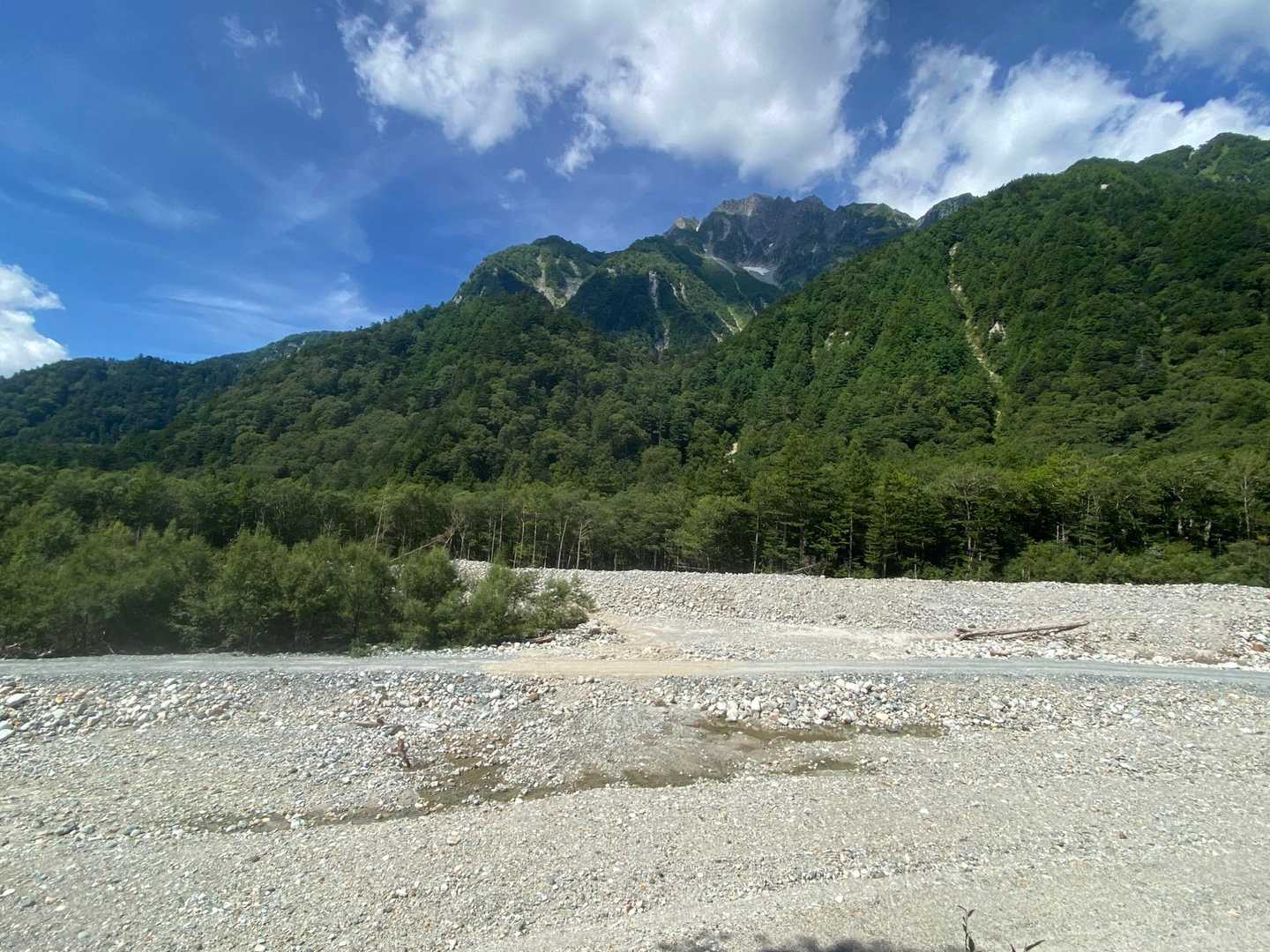 上高地バス停-河童橋-岳沢湿原-明神橋-北穂高岳 縦走コースの写真