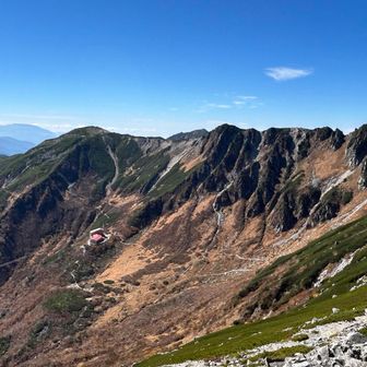 伊那前岳からの千畳敷の景色
