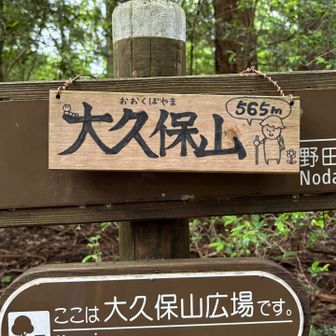大久保山
やっと山頂標識😆