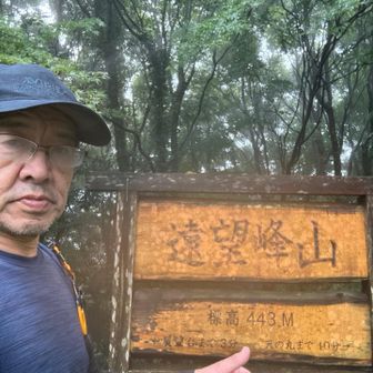ここまで眺望はゼロ。まだ雨降ってます。