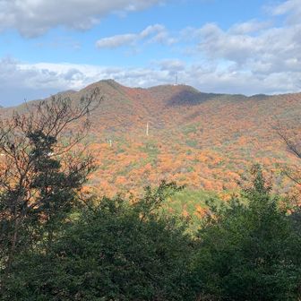 この辺の山好きなんです
低山ながらも面白い景色
隣の山がはっきり見える