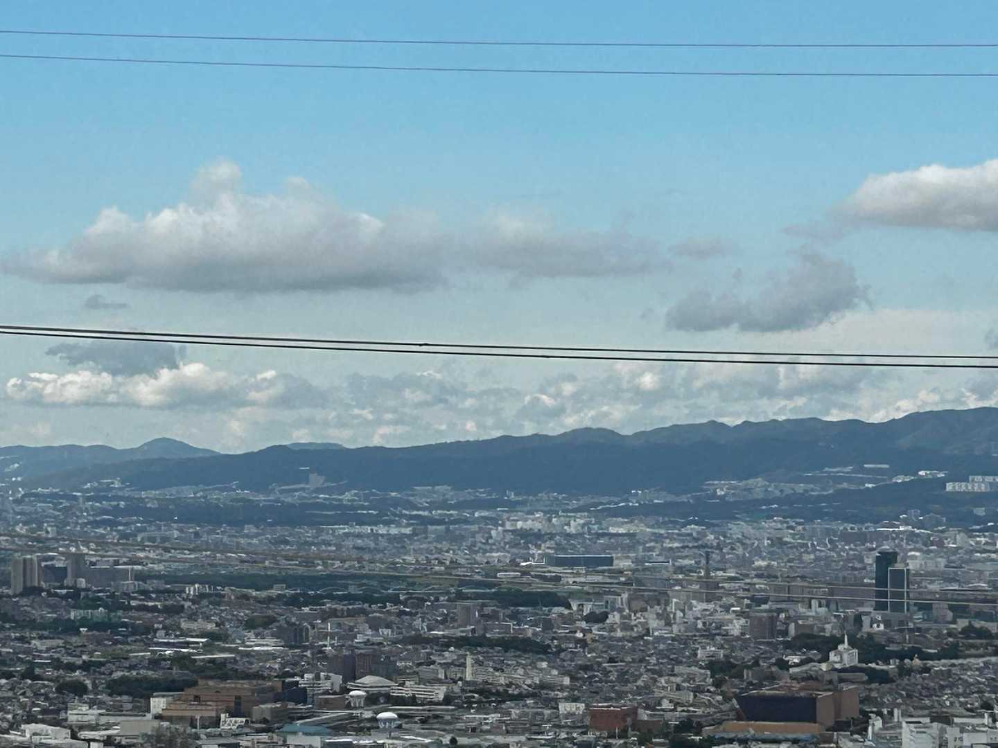 我がホーム、箕面が見える