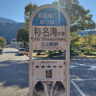 さぁ　称名滝へ帰ろう
偶々ちょうどいい待ち合わせ時間で、コーラも飲み終わらないうちにバスが来た
500円 15分
https://acrobat.adobe.com/id/urn:aaid:sc:AP:b1bdbffb-1be8-4d65-a844-46994c0b2176
