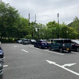 朝はガラガラだった駐車場、満車でした🈵