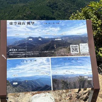 山頂の案内板