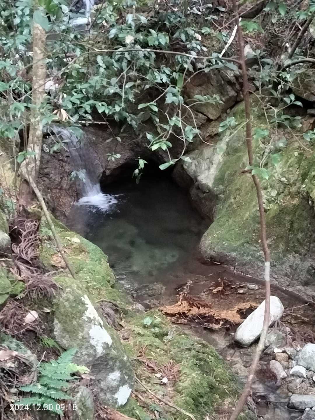 壺湯のような滝つぼ