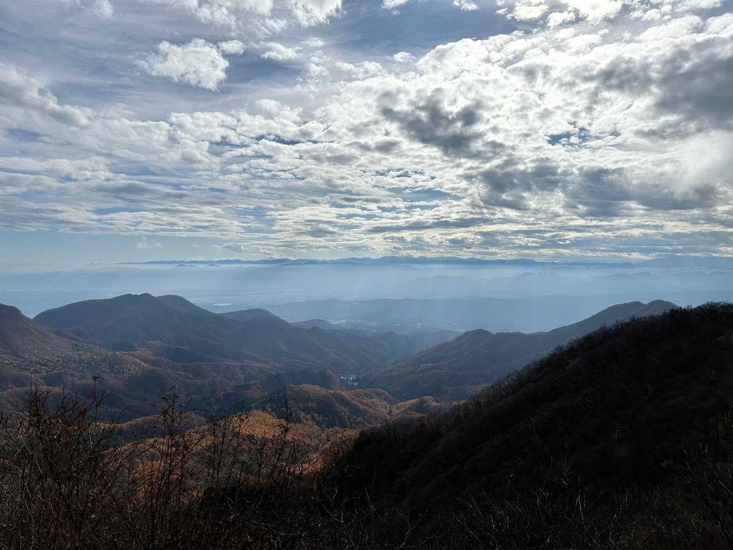 秩父山系はきれいに見えました