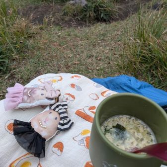荒山高原に戻ってきました！
たまごスープで栄養補給🐣