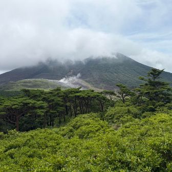 硫黄山が見えた！
