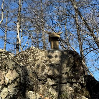 三日月がのってるね。