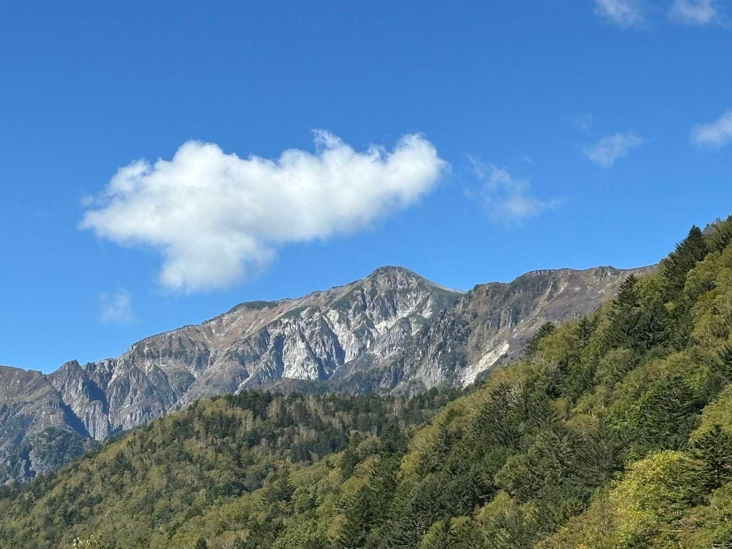 先週登った笠ヶ岳を眺めながら♬

この後の林道は行きよりも長く感じたwww😂

走るのは疲れるからやめよう！と

ナーザさんと終始歩きで！笑