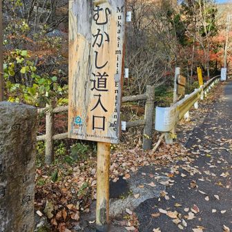 むかし道のスタートです。