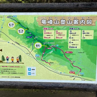 竜峰山山頂から先は中級コースらしいです